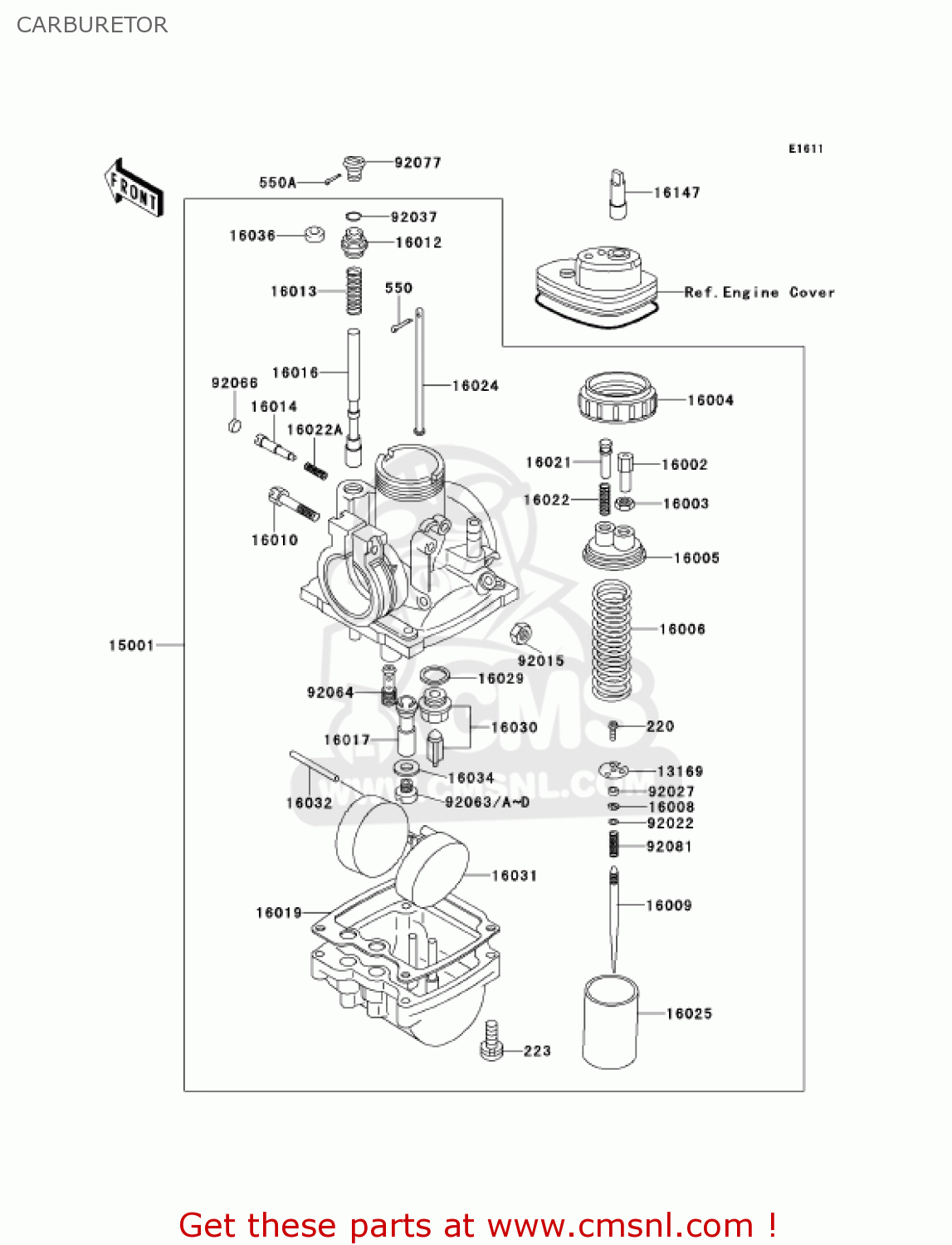 CARBURETOR KE100-B20 KE100 2001 USA CANADA