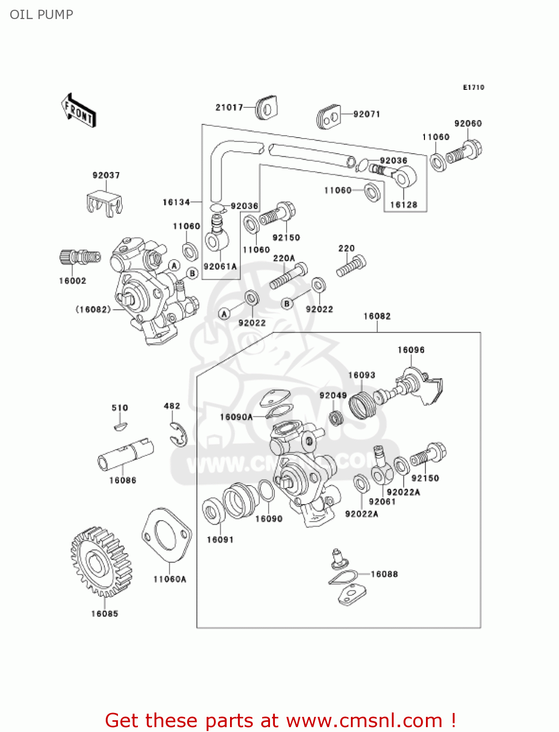 OIL PUMP KE100-B20 KE100 2001 USA CANADA