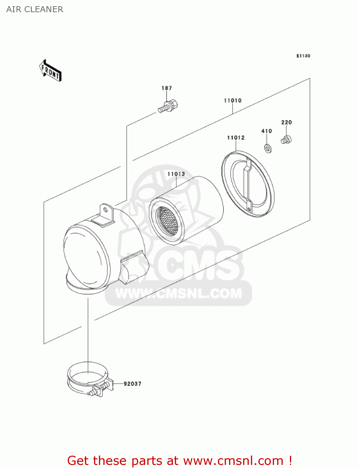 AIR CLEANER KE100-B20 KE100 2001 USA CANADA