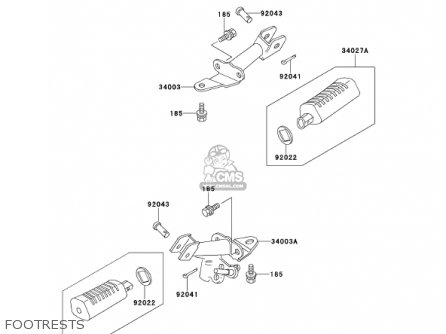 FOOTRESTS - KE100-B20 KE100 2001 USA CANADA