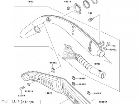 MUFFLER(S) - KE100-B20 KE100 2001 USA CANADA