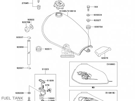 FUEL TANK - KE100-B20 KE100 2001 USA CANADA