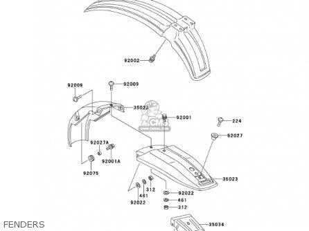 FENDERS - KE100-B20 KE100 2001 USA CANADA