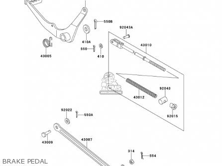 BRAKE PEDAL - KE100-B20 KE100 2001 USA CANADA