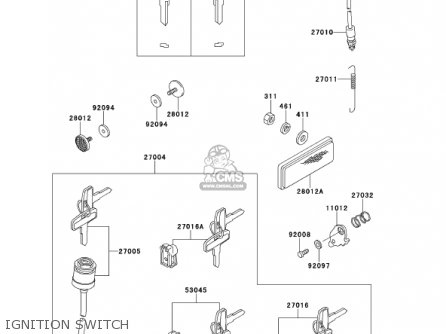 IGNITION SWITCH - KE100-B20 KE100 2001 USA CANADA