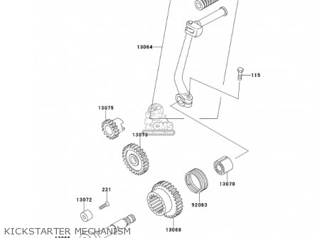 KICKSTARTER MECHANISM - KE100-B20 KE100 2001 USA CANADA
