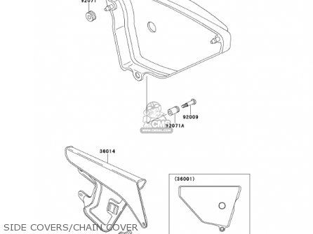 SIDE COVERS/CHAIN COVER - KE100-B20 KE100 2001 USA CANADA