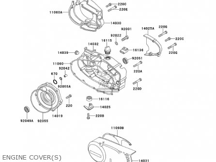 ENGINE COVER(S) - KE100-B20 KE100 2001 USA CANADA