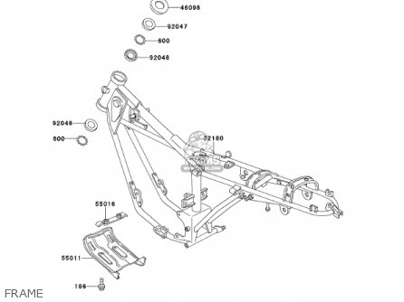 FRAME - KE100-B20 KE100 2001 USA CANADA