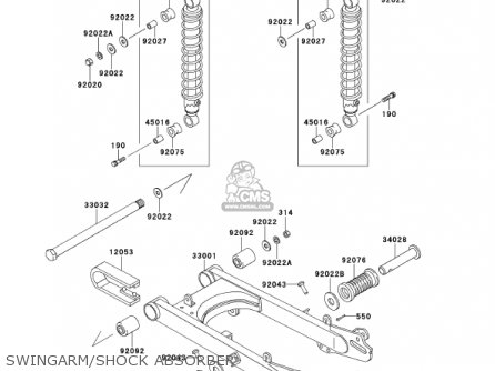 SWINGARM/SHOCK ABSORBER - KE100-B20 KE100 2001 USA CANADA