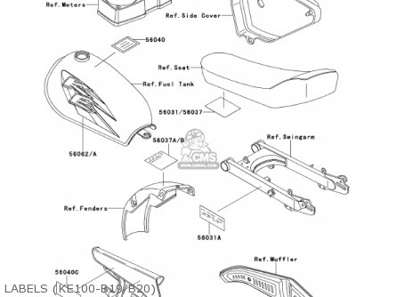 LABELS (KE100-B19/B20) - KE100-B20 KE100 2001 USA CANADA