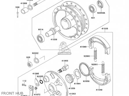 FRONT HUB - KE100-B20 KE100 2001 USA CANADA