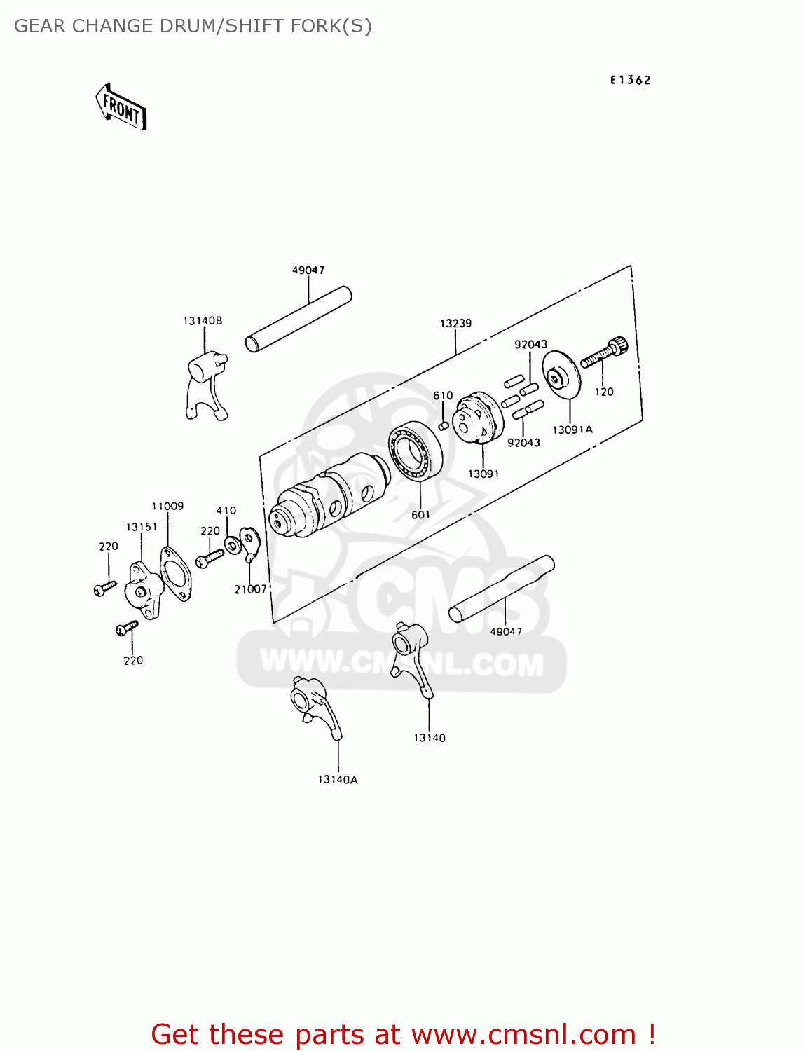 GEAR CHANGE DRUM/SHIFT FORK(S) KE100-B6 1987 UNITED KINGDOM AS