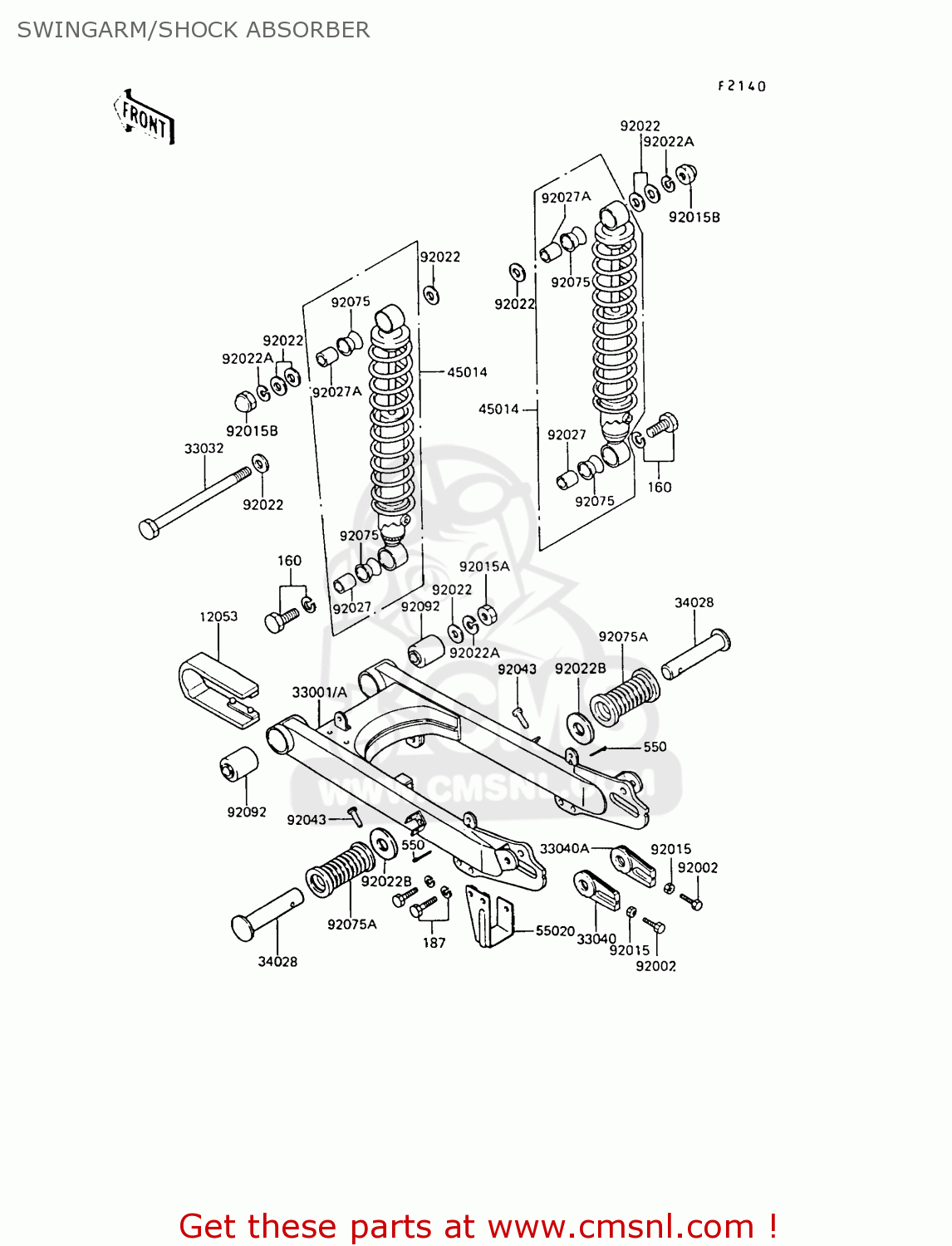 SWINGARM/SHOCK ABSORBER KE100-B6 1987 UNITED KINGDOM AS