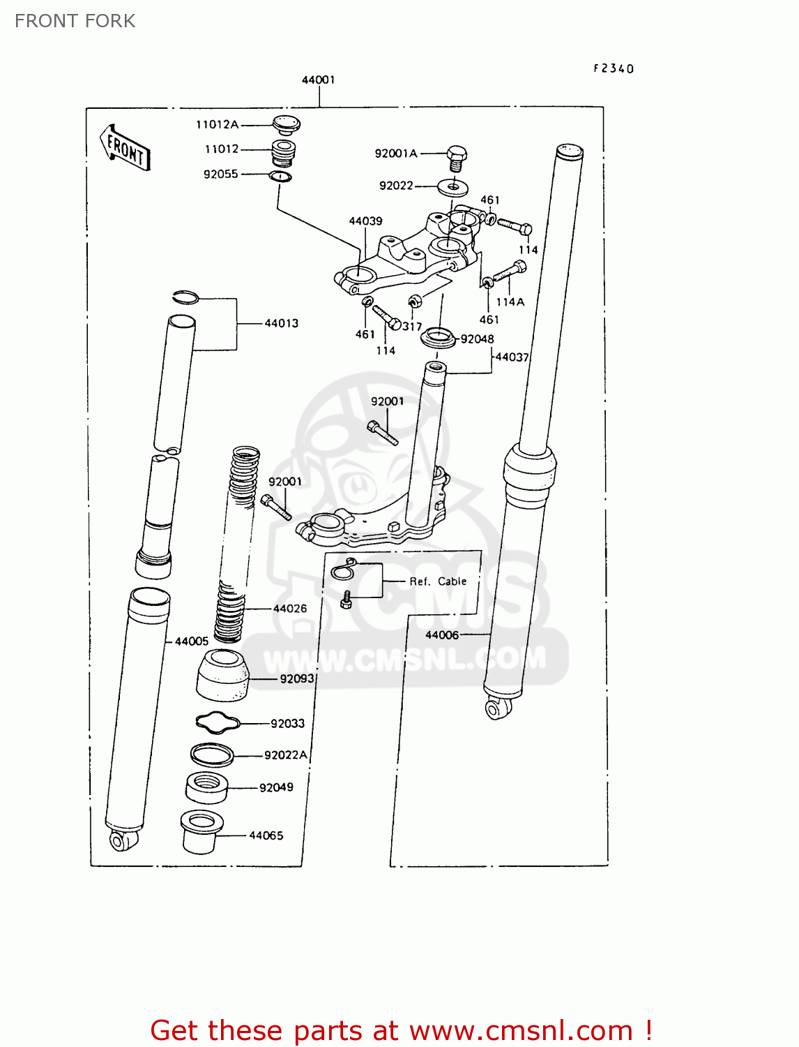 FRONT FORK KE100-B6 1987 UNITED KINGDOM AS