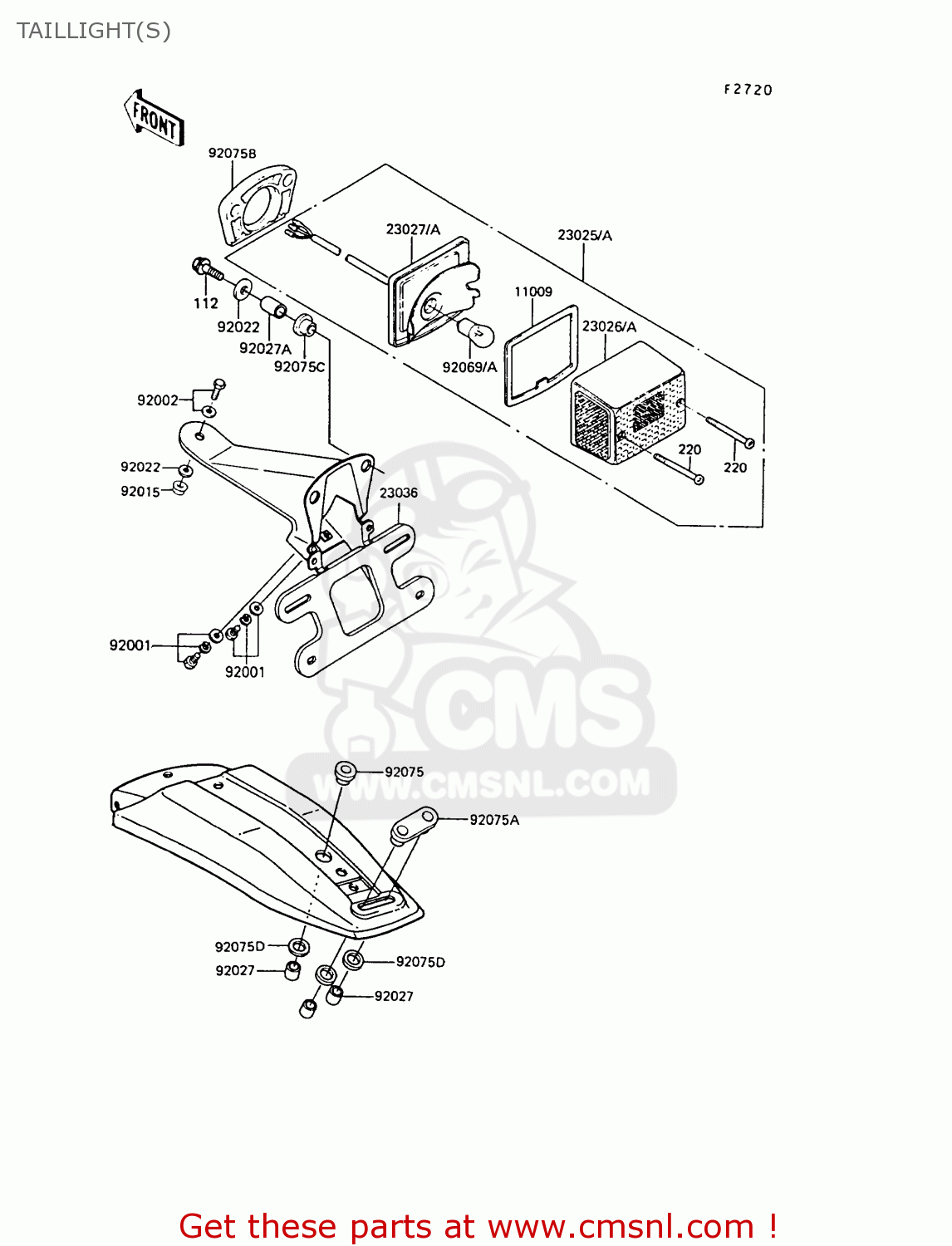 TAILLIGHT(S) KE100-B6 1987 UNITED KINGDOM AS