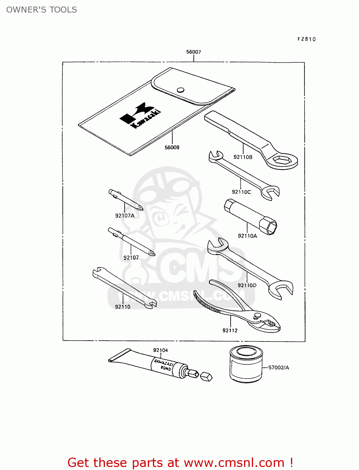 OWNER'S TOOLS KE100-B6 1987 UNITED KINGDOM AS