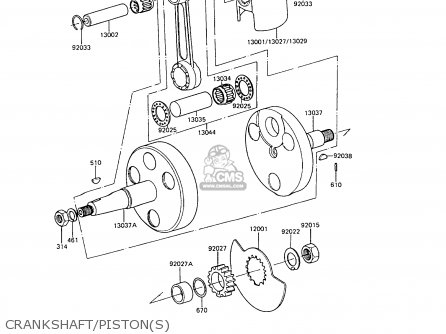 CRANKSHAFT/PISTON(S) - KE100-B6 1987 UNITED KINGDOM AS
