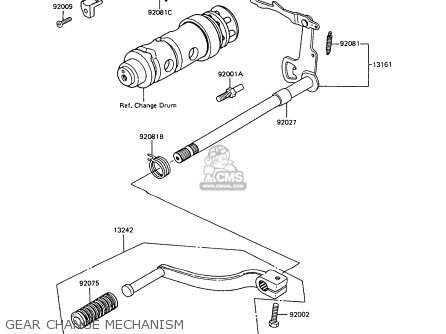 GEAR CHANGE MECHANISM - KE100-B6 1987 UNITED KINGDOM AS
