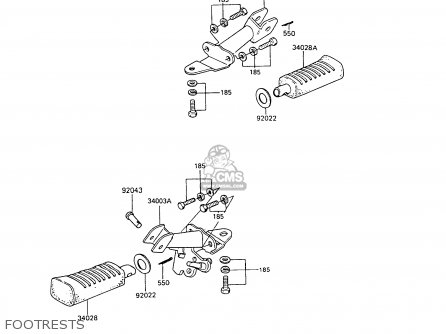 FOOTRESTS - KE100-B6 1987 UNITED KINGDOM AS