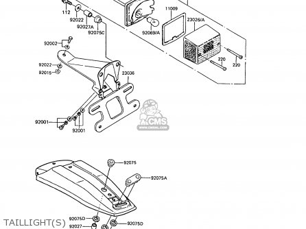 TAILLIGHT(S) - KE100-B6 1987 UNITED KINGDOM AS