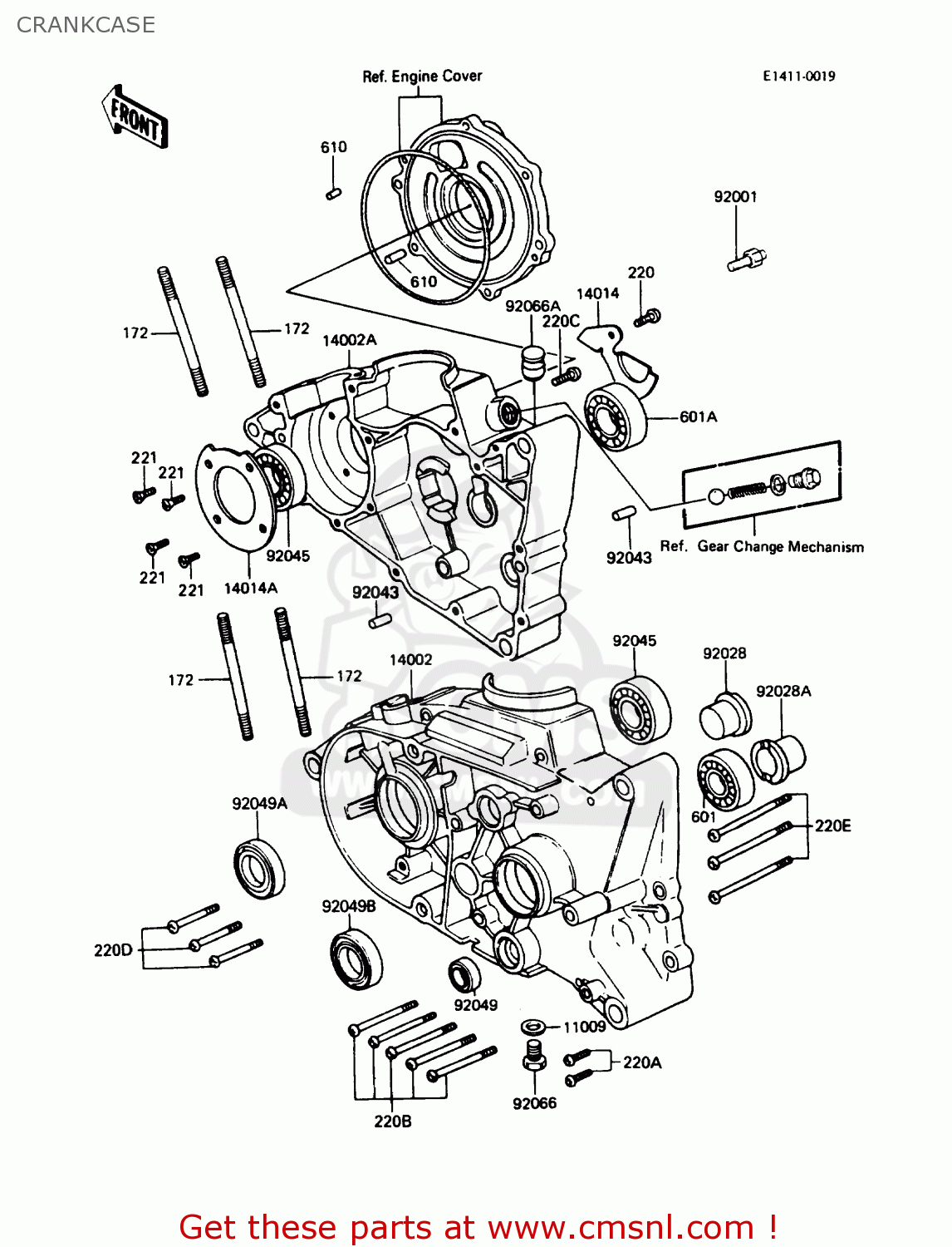 CRANKCASE KE100-B6 1987 USA
