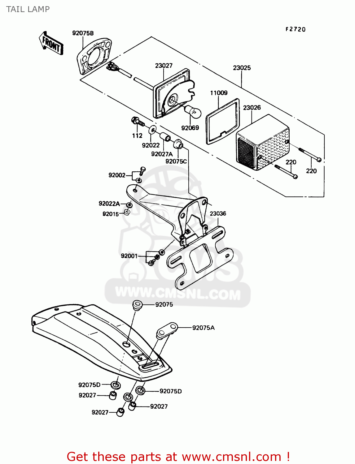 TAIL LAMP KE100-B6 1987 USA