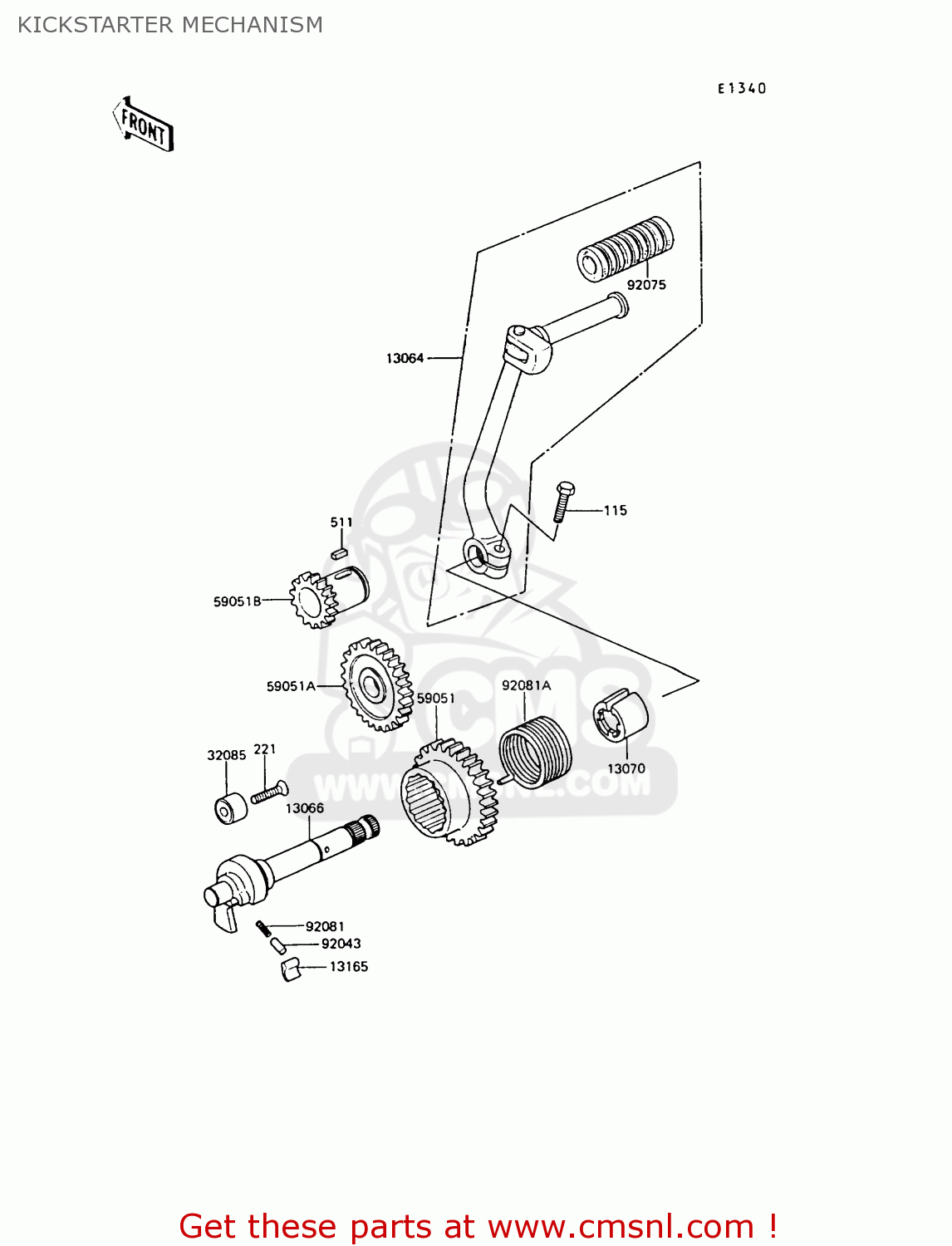 KICKSTARTER MECHANISM KE100-B7 1988 UNITED KINGDOM