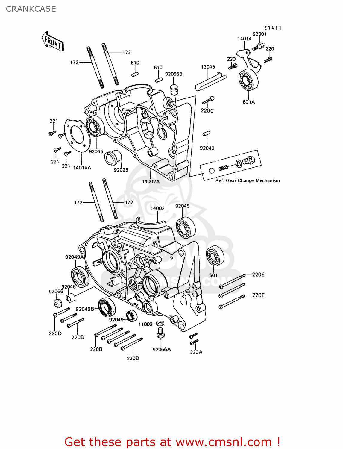 CRANKCASE KE100-B7 1988 UNITED KINGDOM