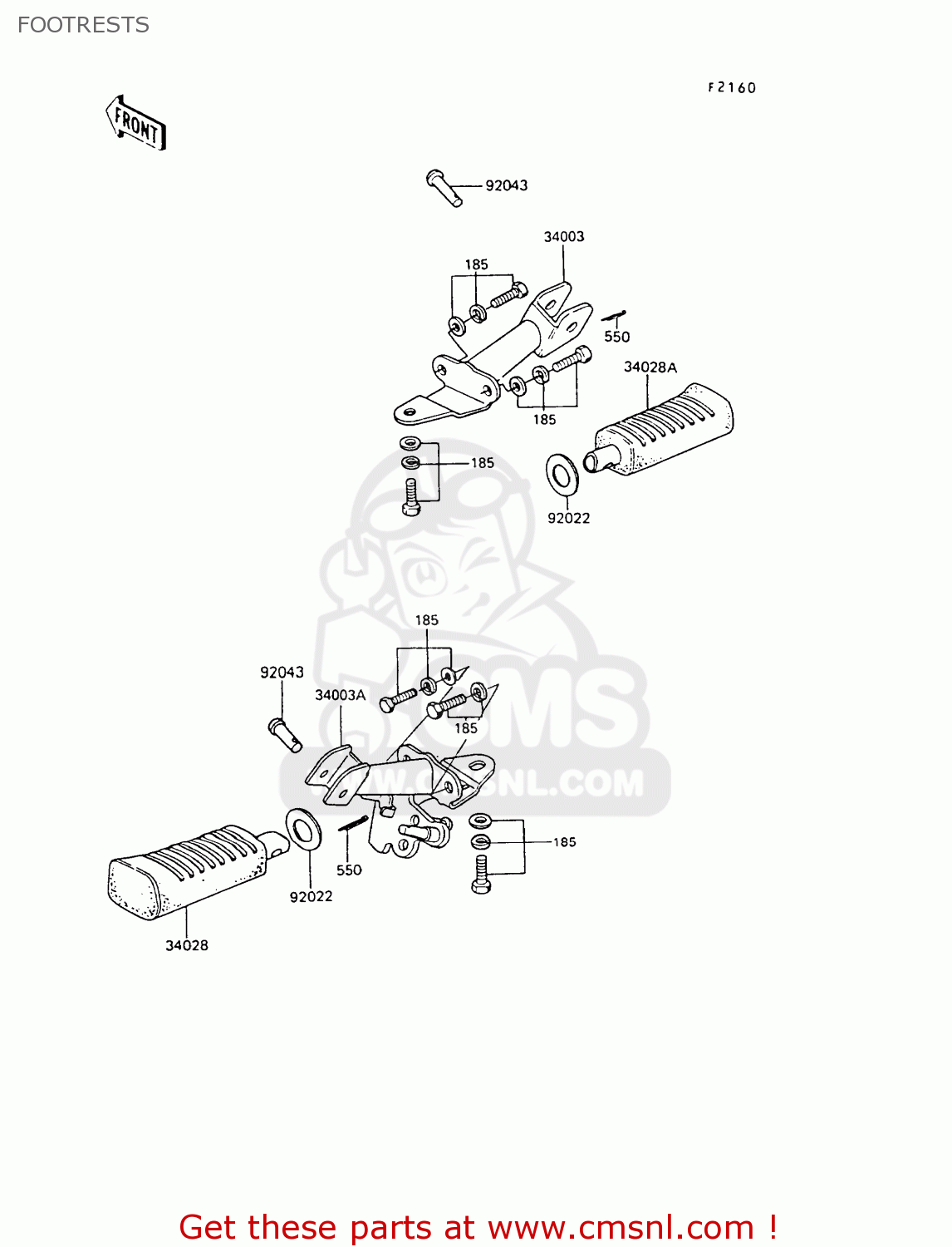 FOOTRESTS KE100-B7 1988 UNITED KINGDOM