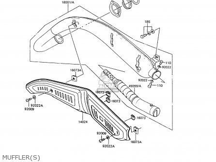 MUFFLER(S) - KE100-B7 1988 UNITED KINGDOM