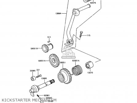 KICKSTARTER MECHANISM - KE100-B7 1988 UNITED KINGDOM