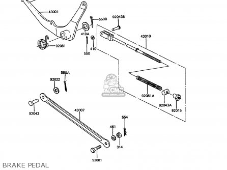 BRAKE PEDAL - KE100-B7 1988 UNITED KINGDOM