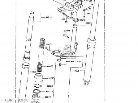 FRONT FORK - KE100-B7 1988 UNITED KINGDOM