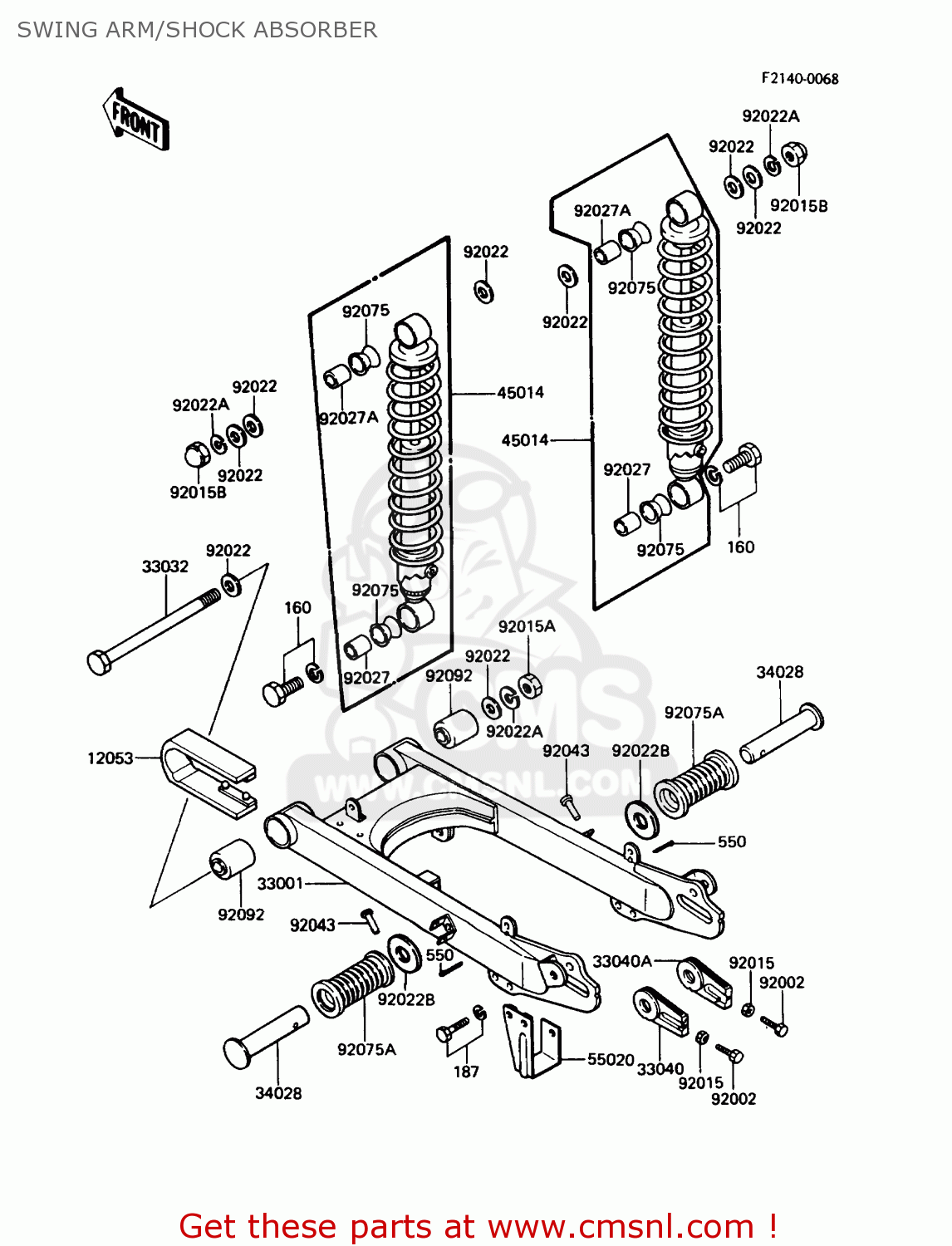 SWING ARM/SHOCK ABSORBER KE100-B7 1988 USA