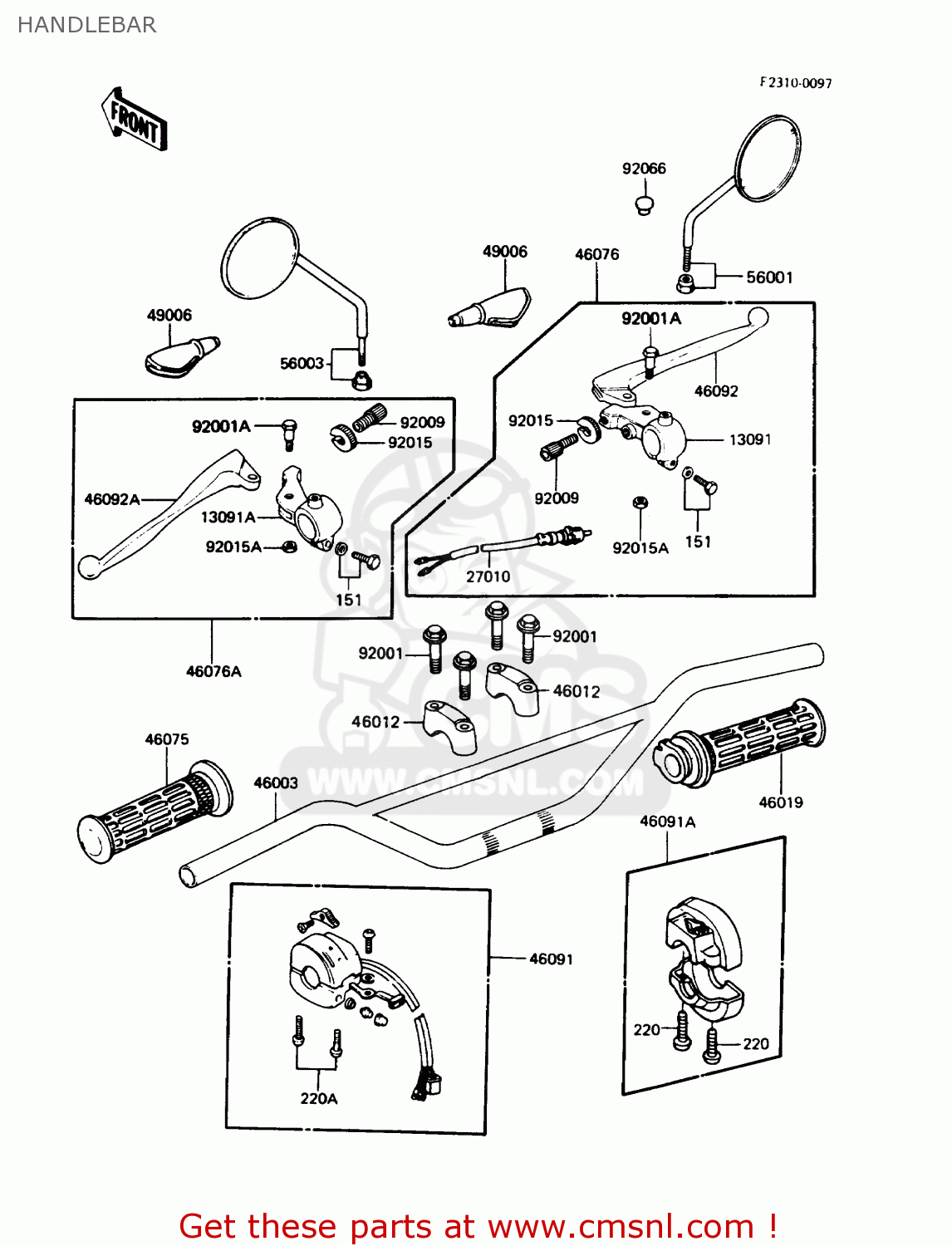HANDLEBAR KE100-B7 1988 USA