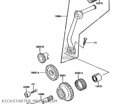 KICKSTARTER MECHANISM - KE100-B7 1988 USA