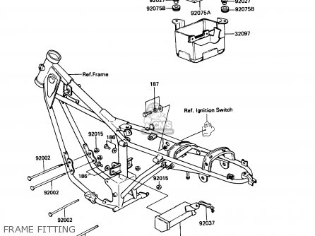 FRAME FITTING - KE100-B7 1988 USA