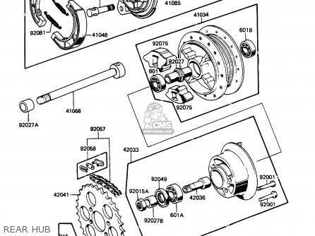 REAR HUB - KE100-B7 1988 USA