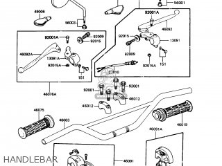 HANDLEBAR - KE100-B7 1988 USA