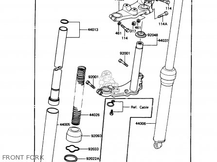 FRONT FORK - KE100-B7 1988 USA