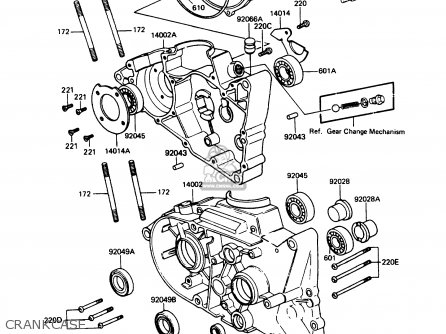 CRANKCASE - KE100-B8 1989 USA