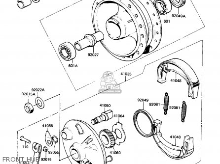 FRONT HUB - KE100-B8 1989 USA
