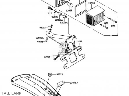 TAIL LAMP - KE100-B8 1989 USA