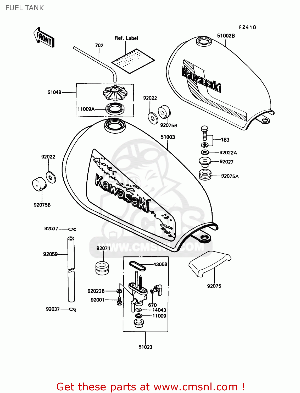 FUEL TANK KE100-B9 1990 USA
