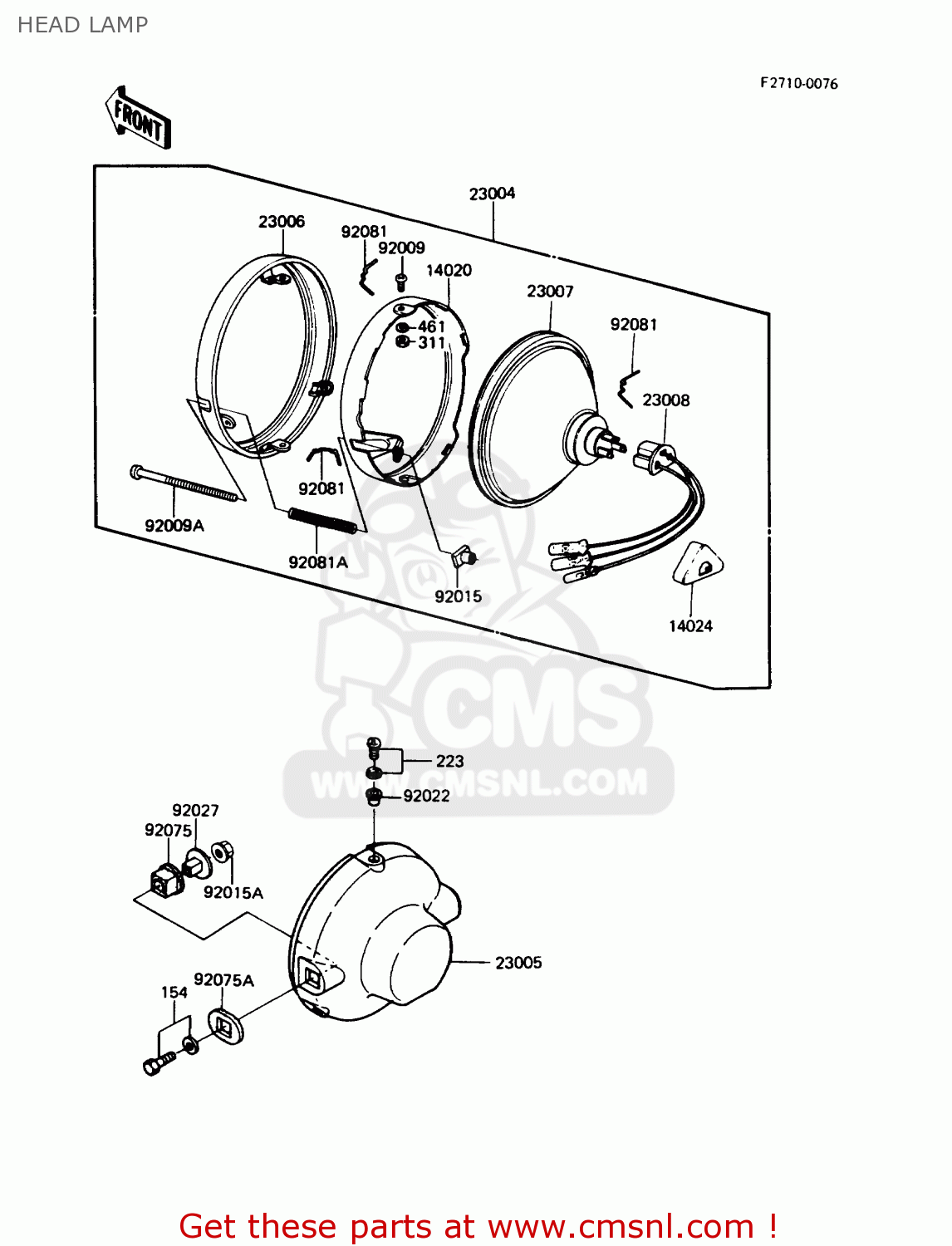 HEAD LAMP KE100-B9 1990 USA