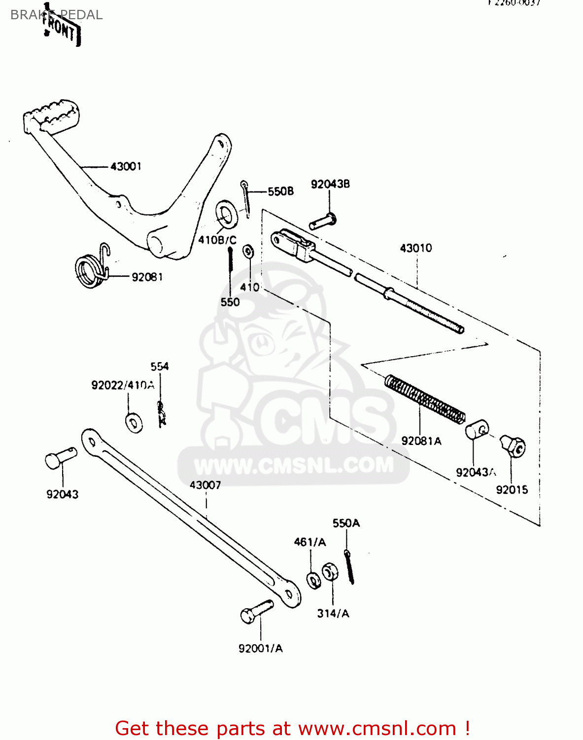 BRAKE PEDAL KE100B1 1982 UNITED KINGDOM