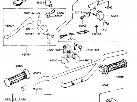 HANDLEBAR - KE100B1 1982 UNITED KINGDOM