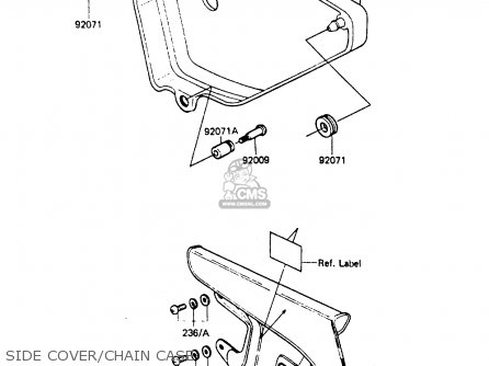 SIDE COVER/CHAIN CASE - KE100B1 1982 UNITED KINGDOM
