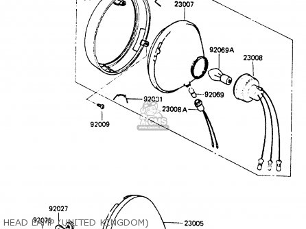 HEAD LAMP (UNITED KINGDOM) - KE100B1 1982 UNITED KINGDOM